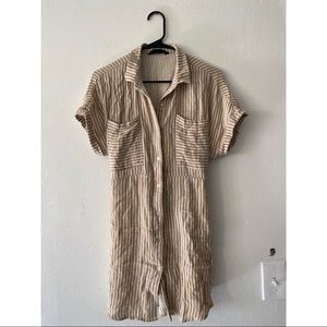 Knot Sisters soft comfy striped shirt dress